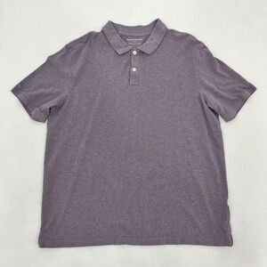 Banana Republic Mens 2XL Polo Shirt Purple Cotton Slim Fit Golf Performance Logo